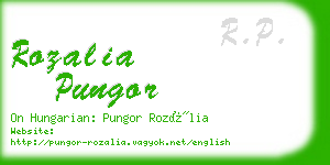 rozalia pungor business card